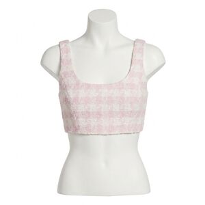 NEW STEVE MADDEN layla crop top in pink tulle